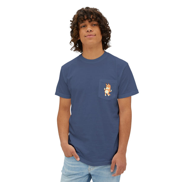 Chilli In My Mom Era | Unisex Garment-Dyed Pocket T-Shirt