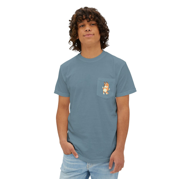 Chilli In My Mom Era | Unisex Garment-Dyed Pocket T-Shirt