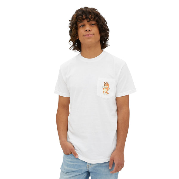 Chilli In My Mom Era | Unisex Garment-Dyed Pocket T-Shirt