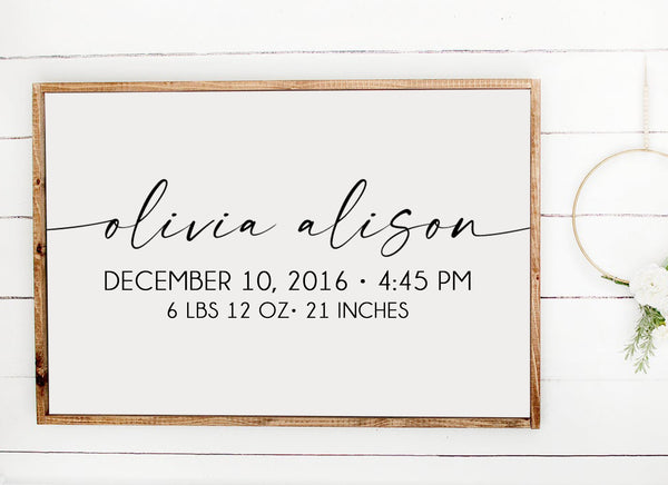 Nursery Name | Wood Sign