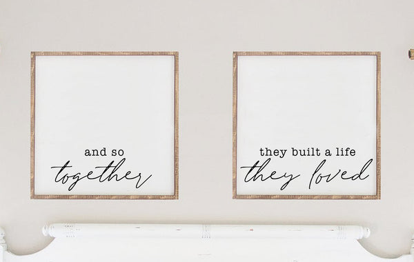 And So Together | Wood Sign Set