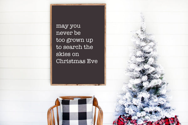 Skies on Christmas Eve | Wood Sign