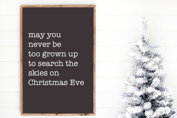 Skies on Christmas Eve | Wood Sign