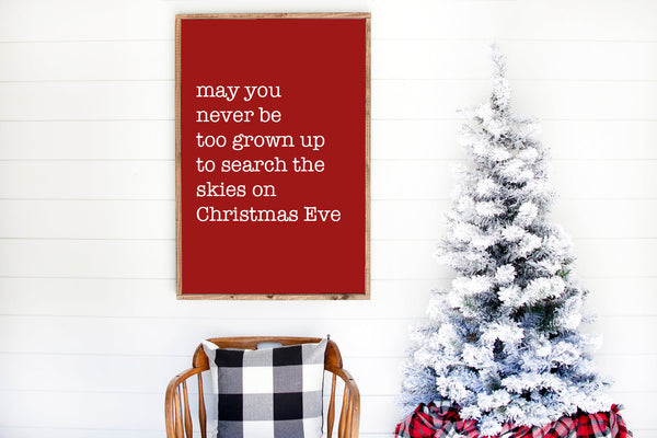 Skies on Christmas Eve | Wood Sign