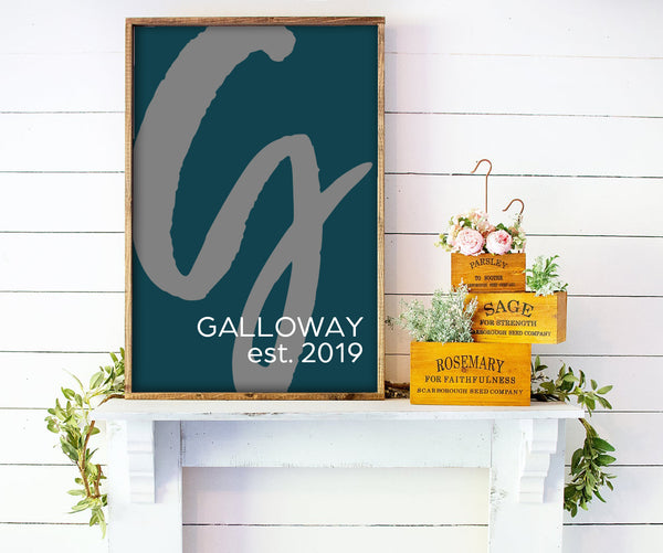Custom Family Initial | Wood Sign