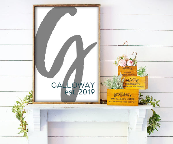 Custom Family Initial | Wood Sign