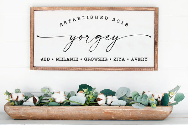 Custom Family Names | Wood Sign