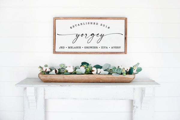 Custom Family Names | Wood Sign