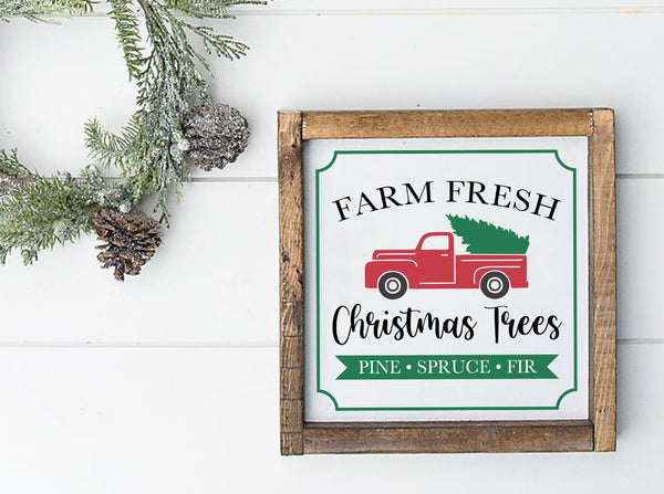 Farm Fresh Christmas Trees | Wood Sign