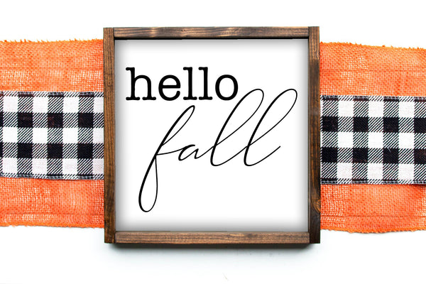 Hello Fall | Wood Sign