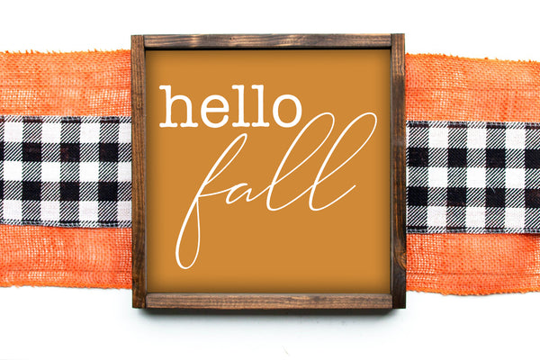 Hello Fall | Wood Sign