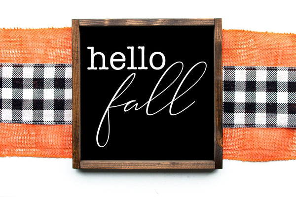 Hello Fall | Wood Sign