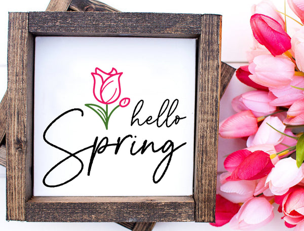 Hello Spring | Wood Sign