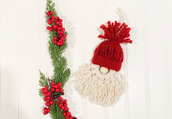 Gnome Yarn Ornament