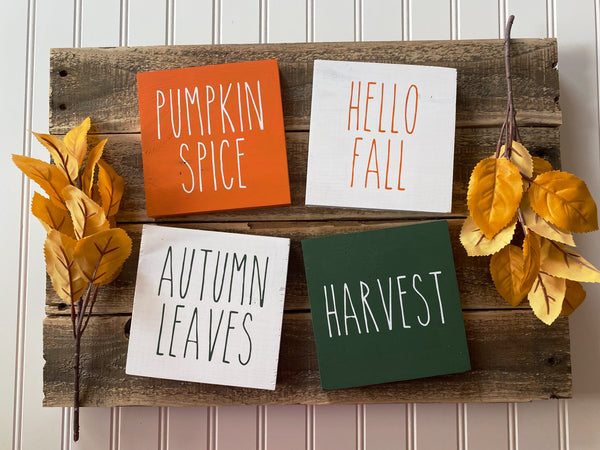 Four Small Fall Signs | Wood Sign