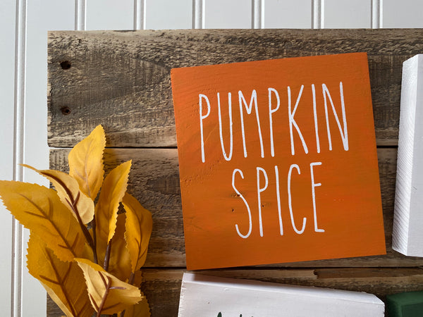 Four Small Fall Signs | Wood Sign