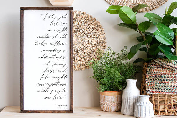 Let's Get Lost | Wood Sign