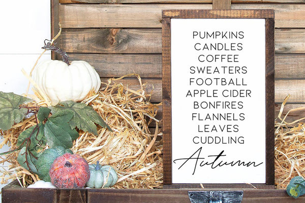 Autumn List | Wood Sign