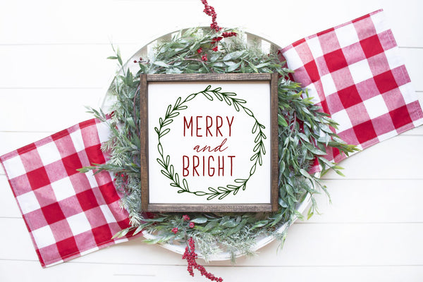 Merry & Bright | Wood Sign