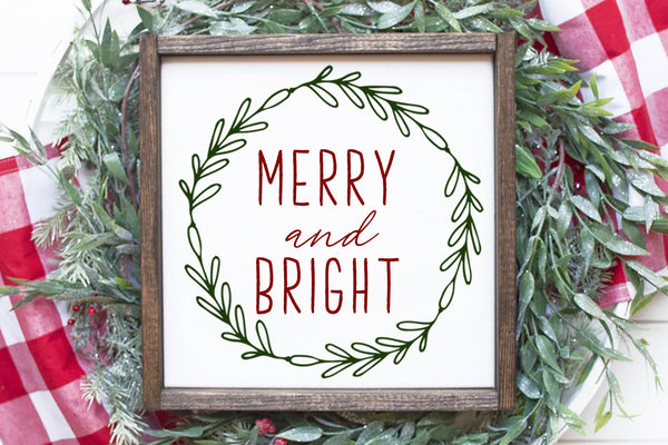 Merry & Bright | Wood Sign