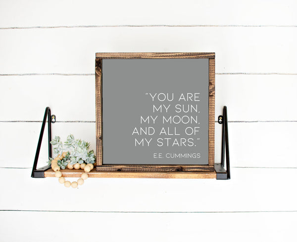 Sun, Moon & Stars | Wood Sign