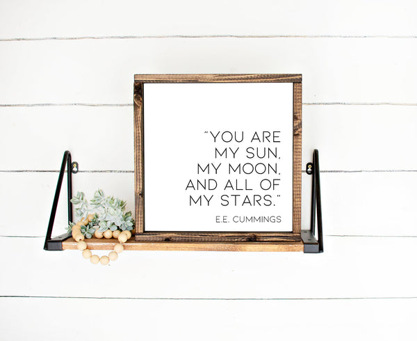 Sun, Moon & Stars | Wood Sign