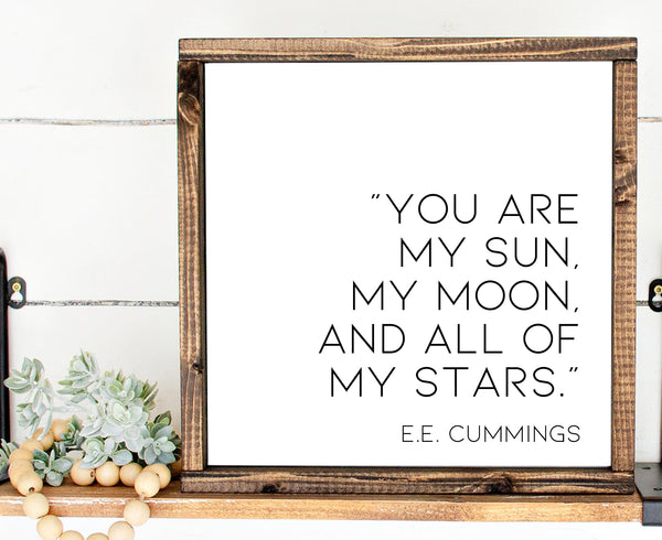 Sun, Moon & Stars | Wood Sign